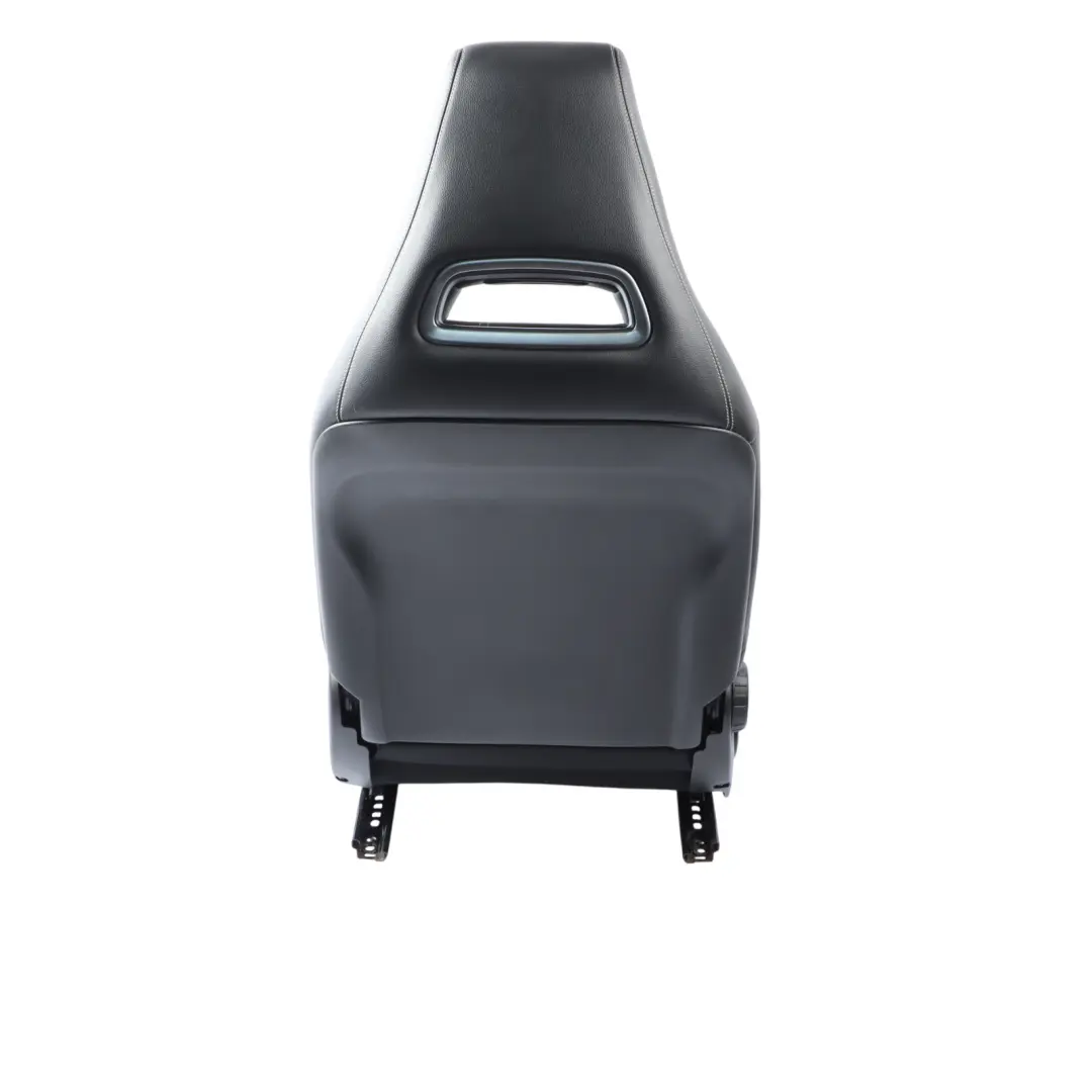 Mercedes W176 Front Seat Sport Right O/S Heated Half Leather Fabric Black Artico