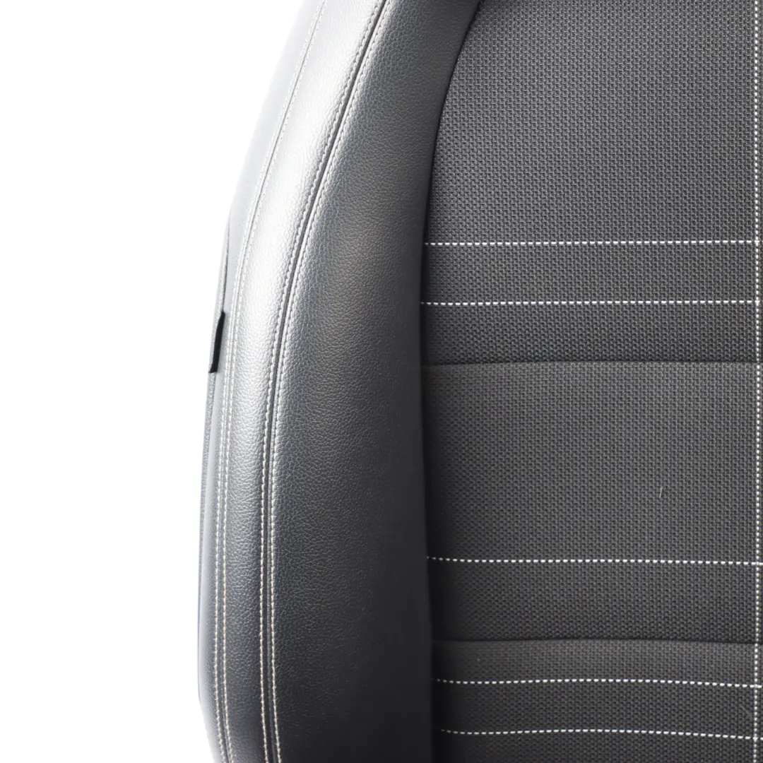 Mercedes W176 Front Seat Sport Right O/S Heated Half Leather Fabric Black Artico