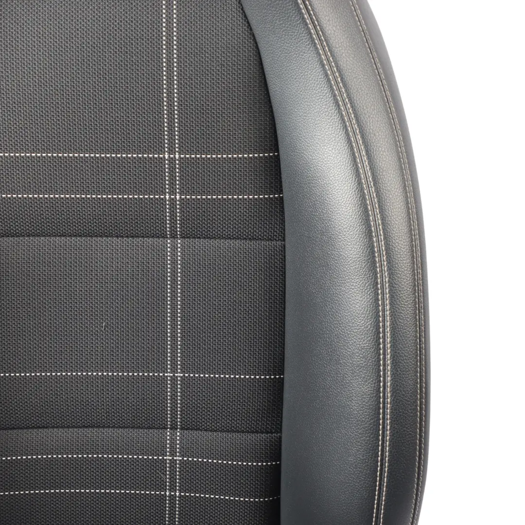 Mercedes W176 Front Seat Sport Right O/S Heated Half Leather Fabric Black Artico