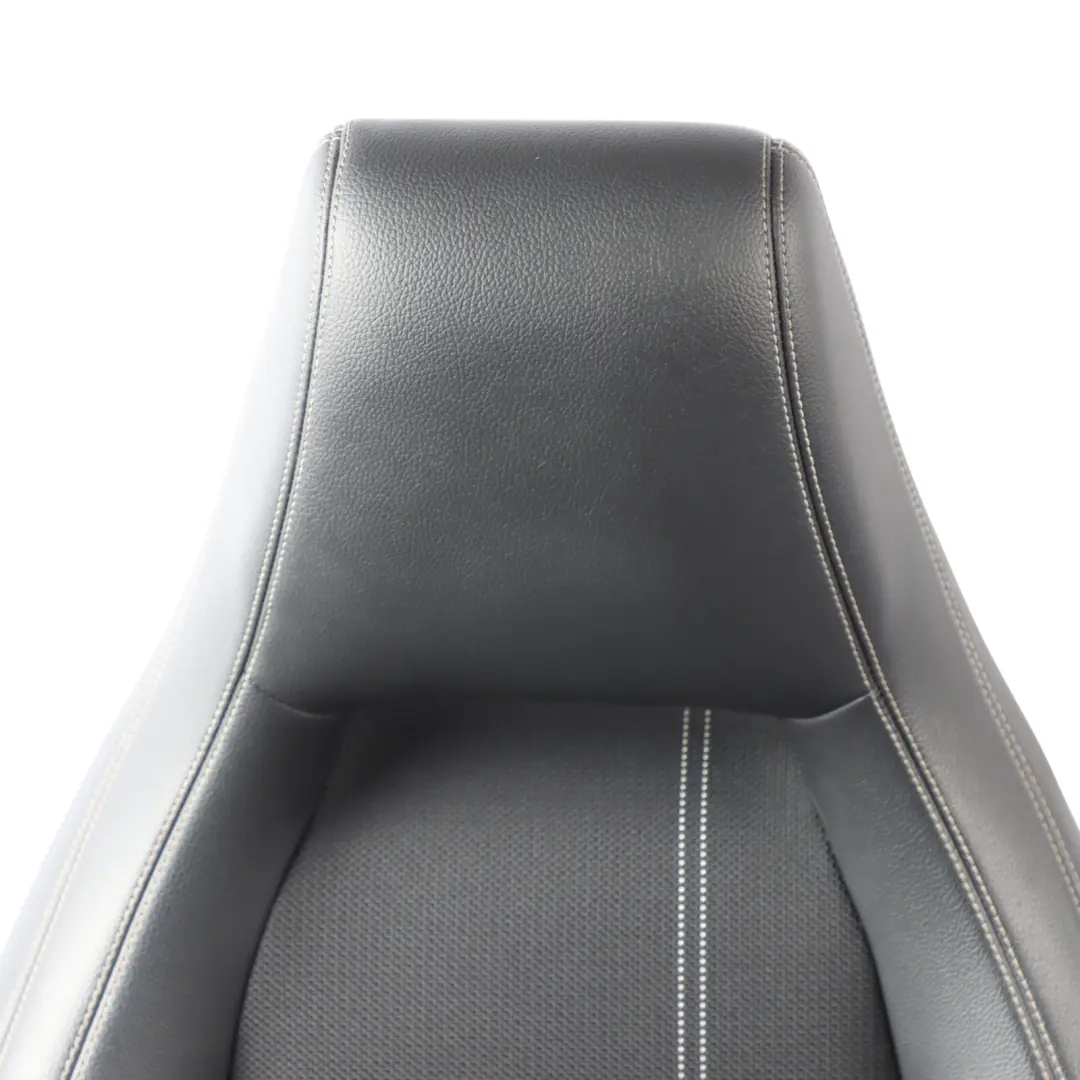 Mercedes W176 Front Seat Sport Right O/S Heated Half Leather Fabric Black Artico