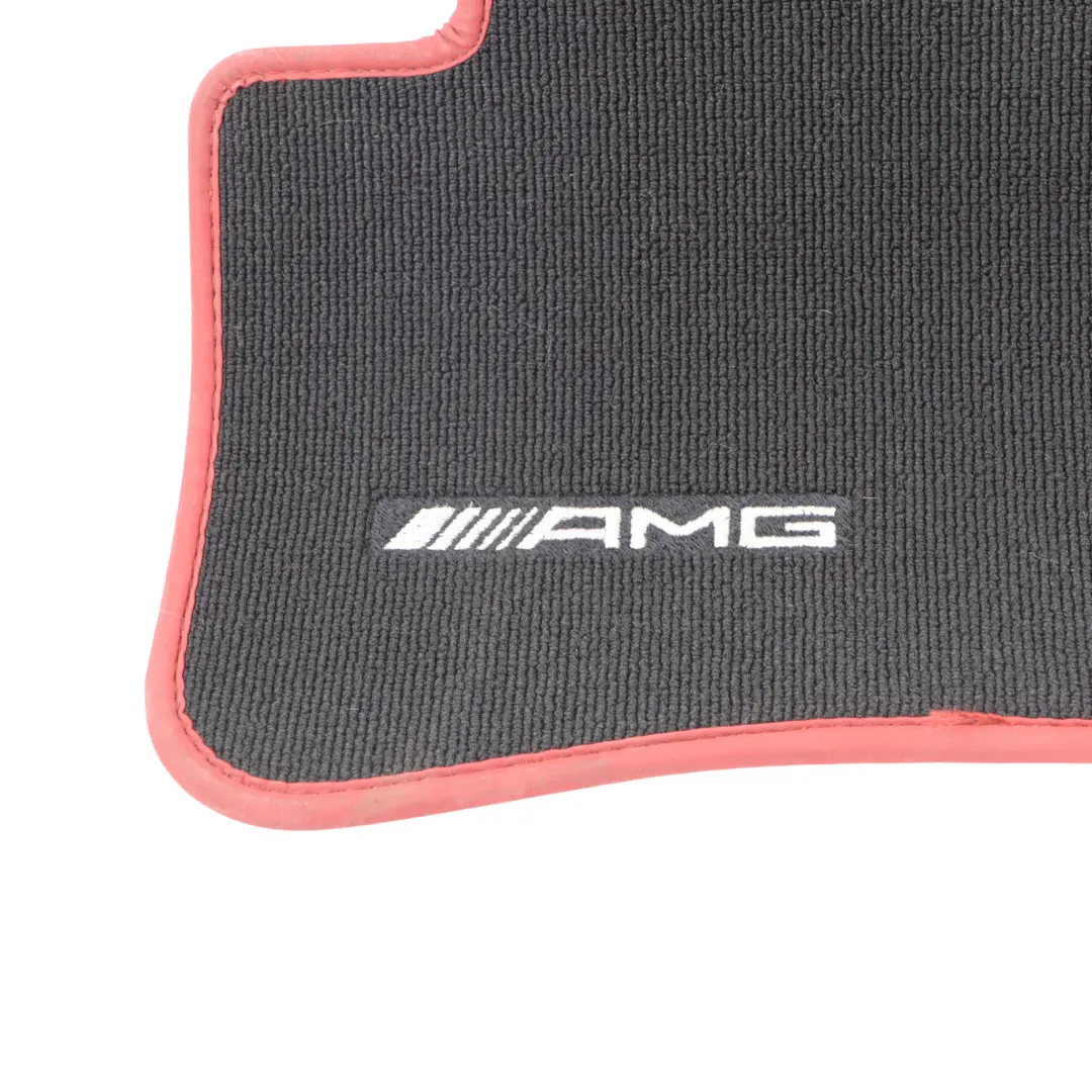 Mercedes W204 AMG Interior Carpet Floor Mats Black Rear Set A2046844203