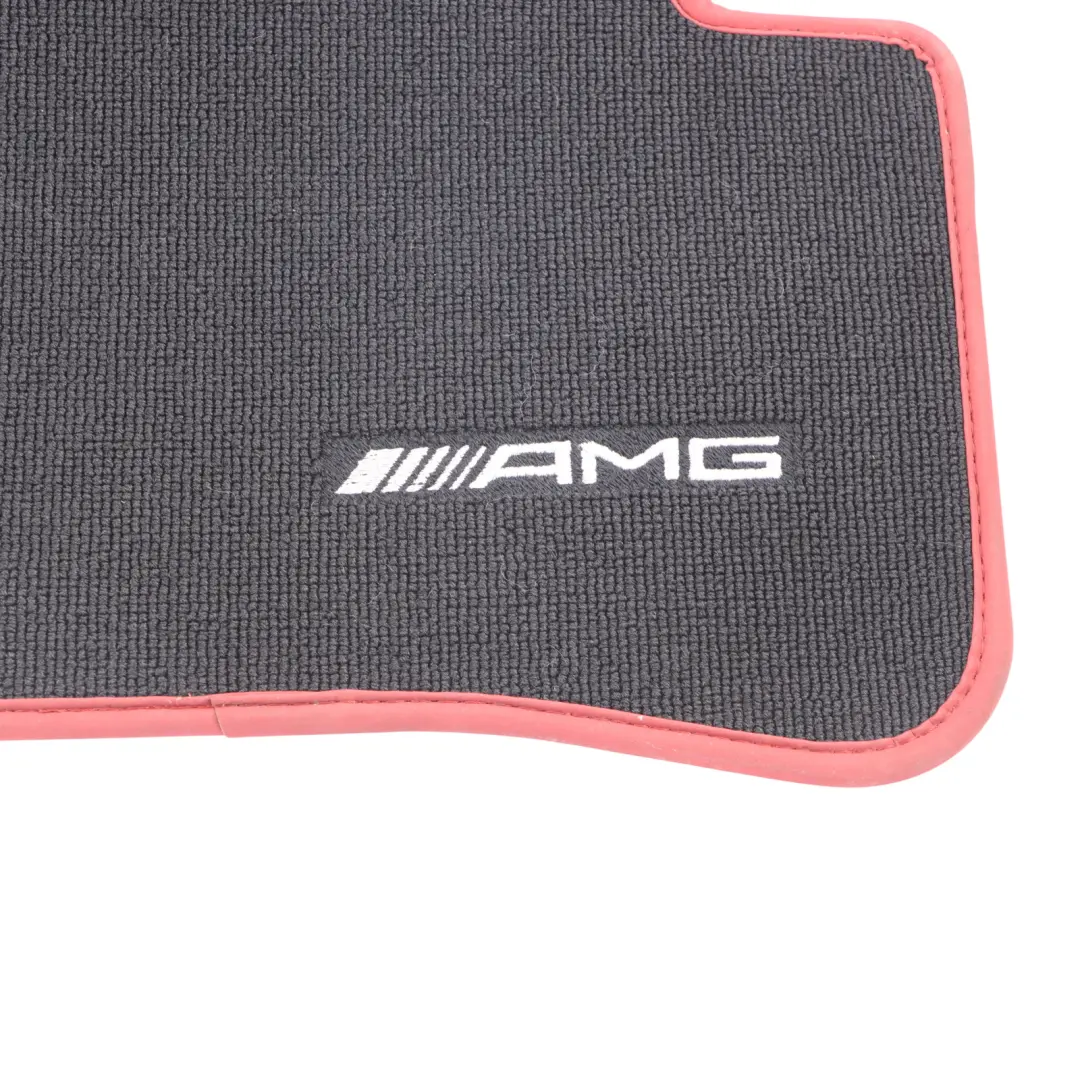 Mercedes W204 AMG Interior Carpet Floor Mats Black Rear Set A2046844203