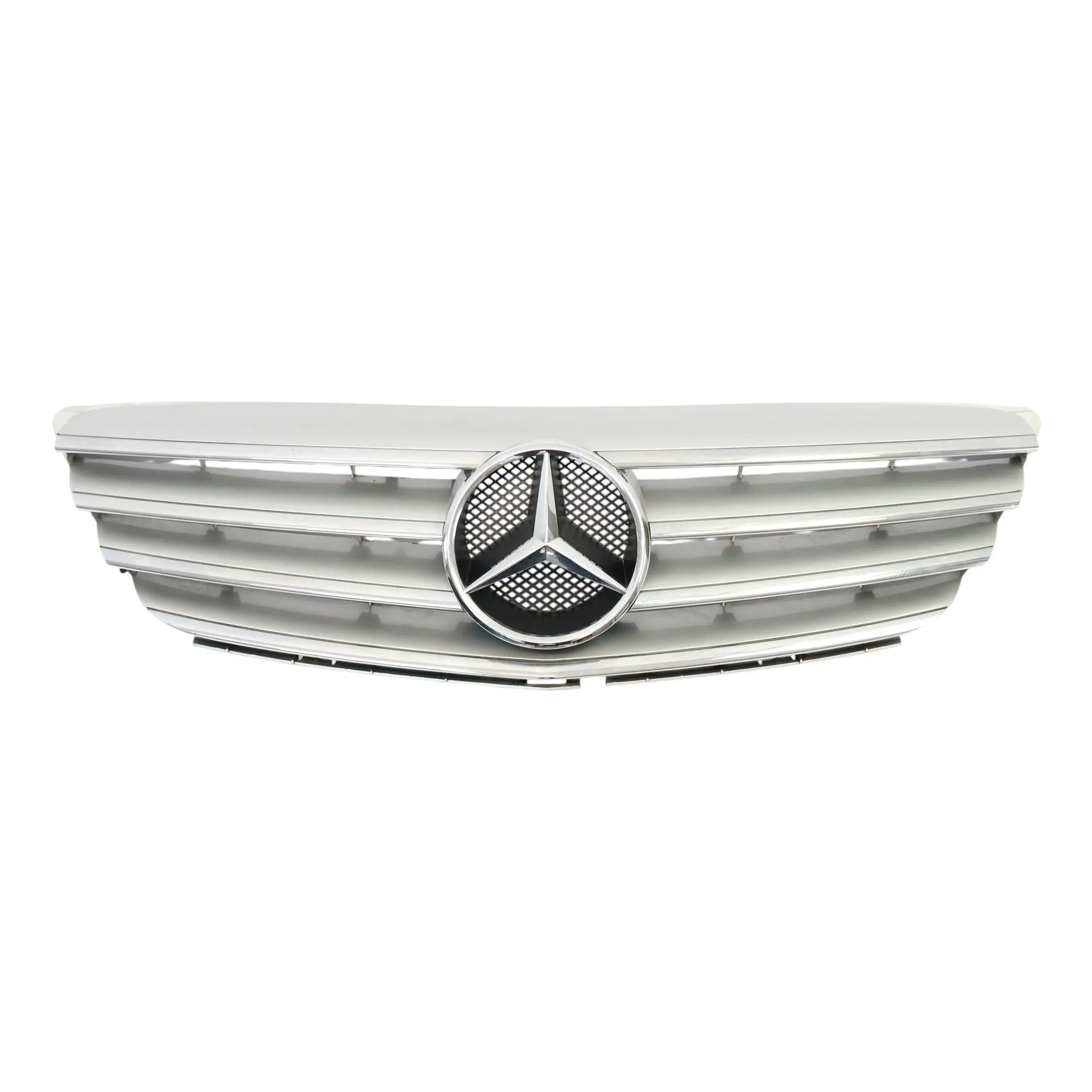 Mercedes W204 Vorne Motor Haube Kühlergrill Kühlerbalken Zierleiste Silber Chrom