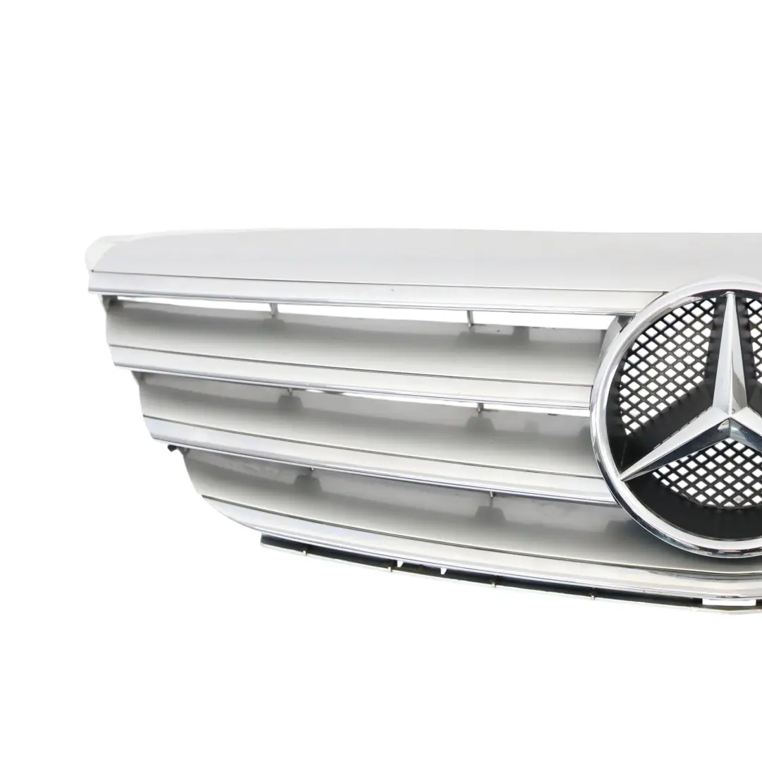 Mercedes W204 Vorne Motor Haube Kühlergrill Kühlerbalken Zierleiste Silber Chrom