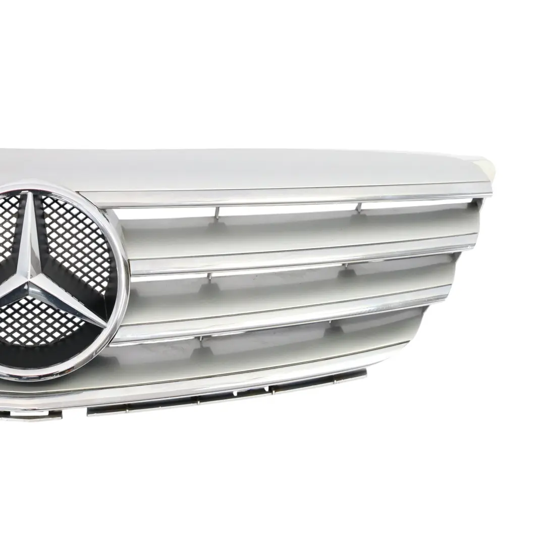 Mercedes W204 Vorne Motor Haube Kühlergrill Kühlerbalken Zierleiste Silber Chrom