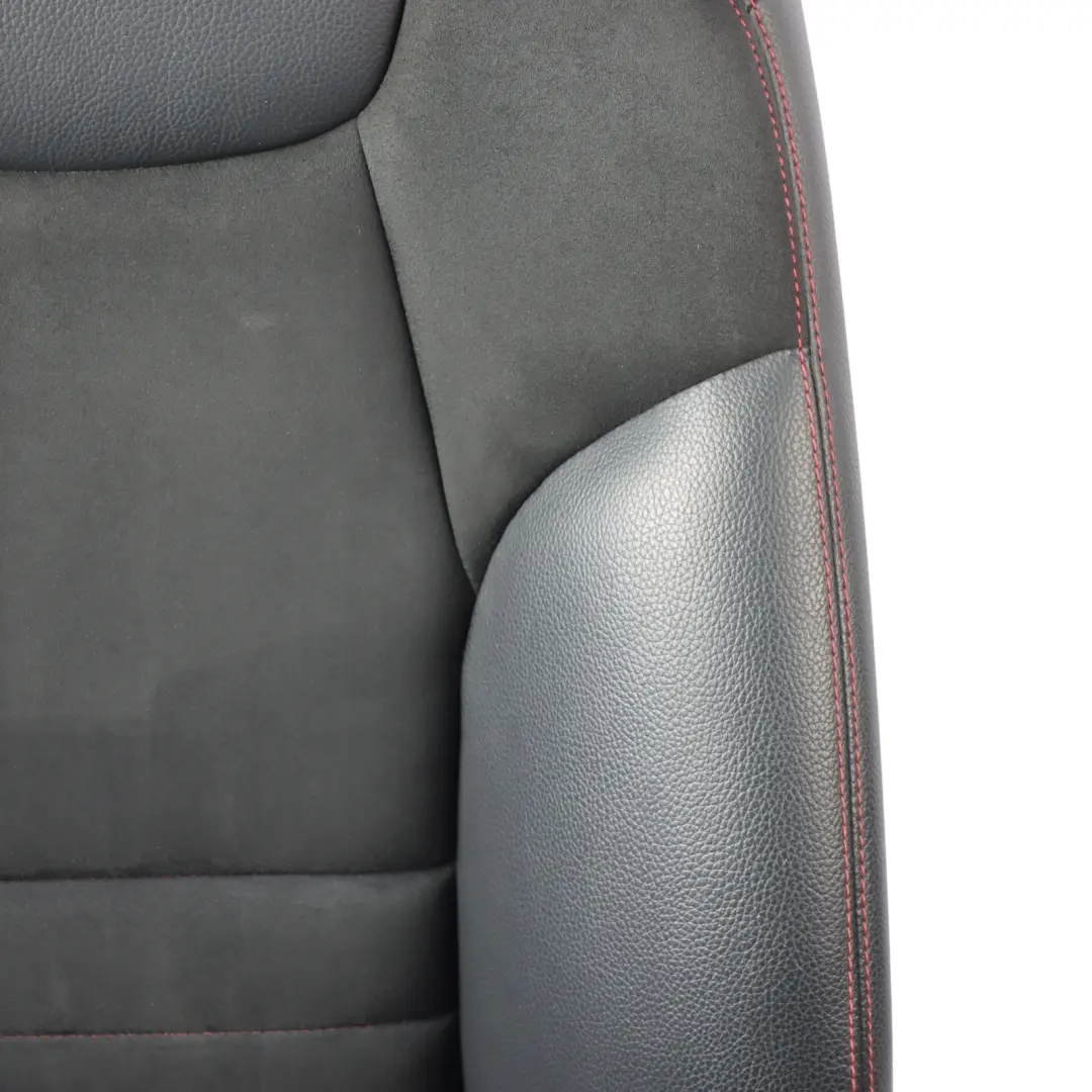 Mercedes W204 Front Left N/S Seat Black Anthracite Leather Red Stitching