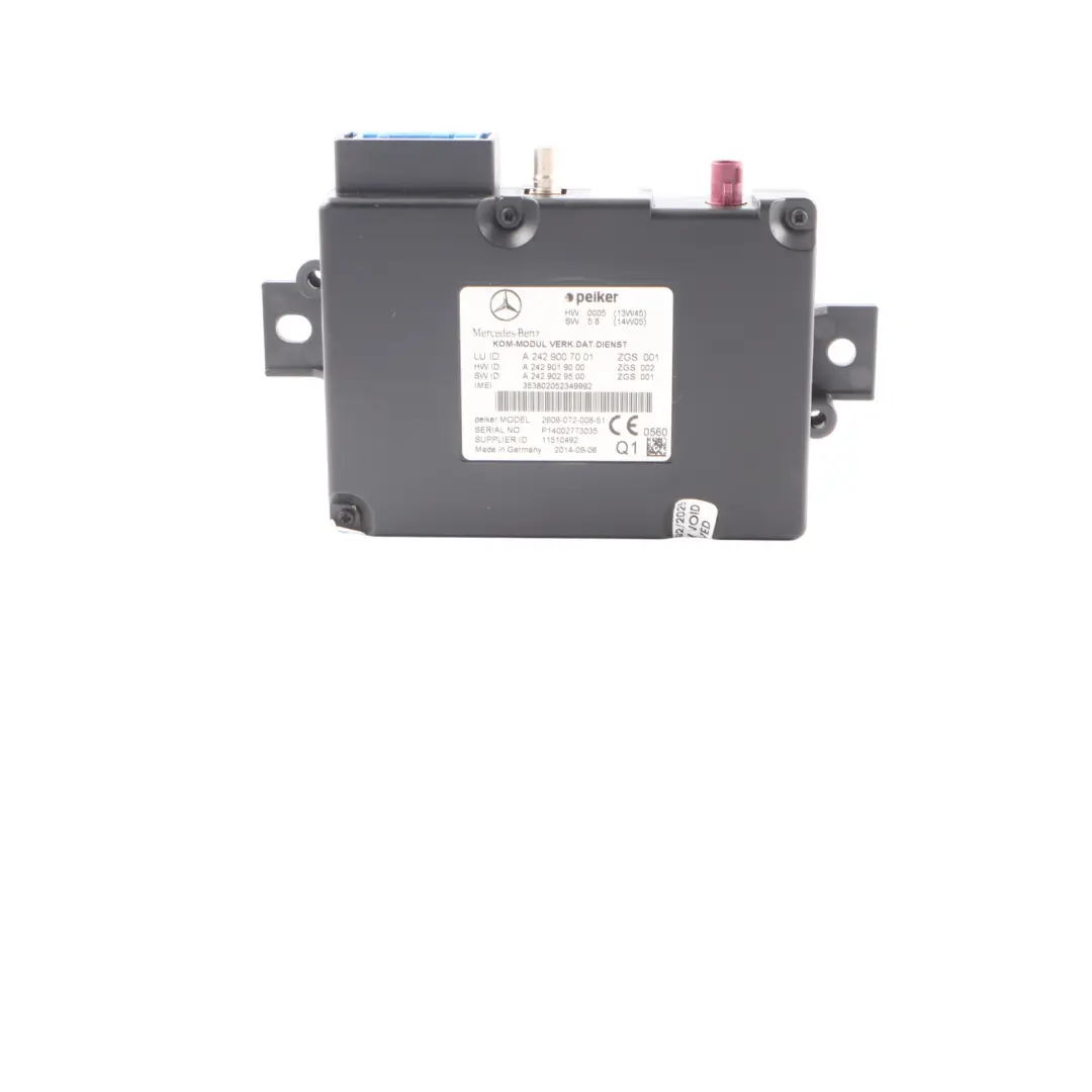 Mercedes W176 W204 W212 Telematics Communication Control Unit Module A2429007001