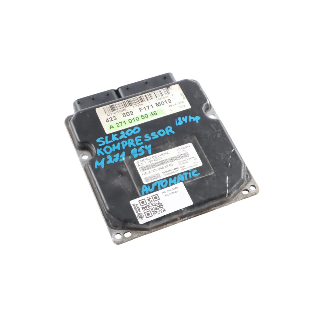 Mercedes R171 SLK200 Kompressor M271.954 184HP Engine Control ECU A2711536091