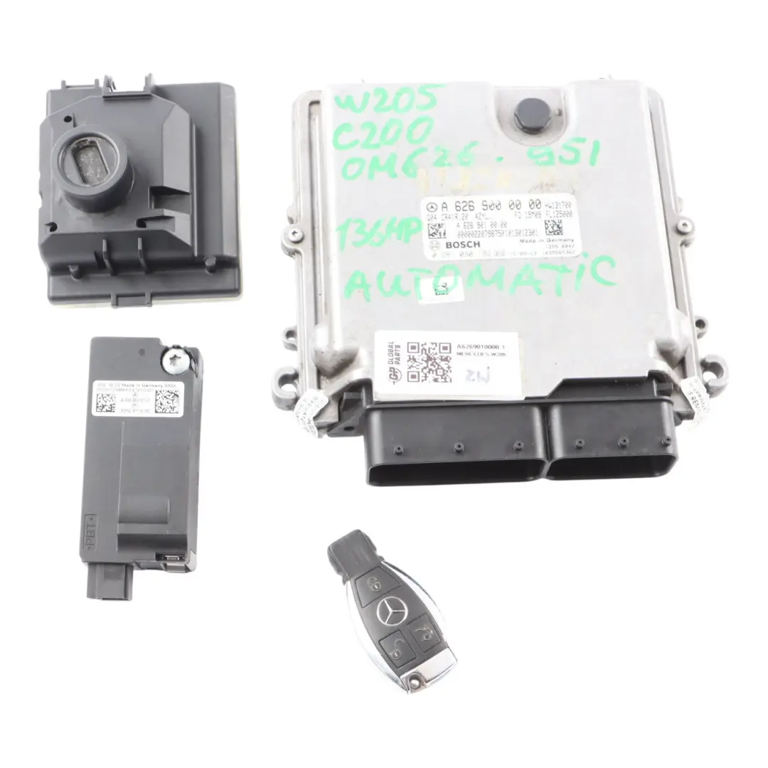 Mercedes W205 C200d 626.951 136HP Engine Unit ECU Kit A6269000000 Key Automatic