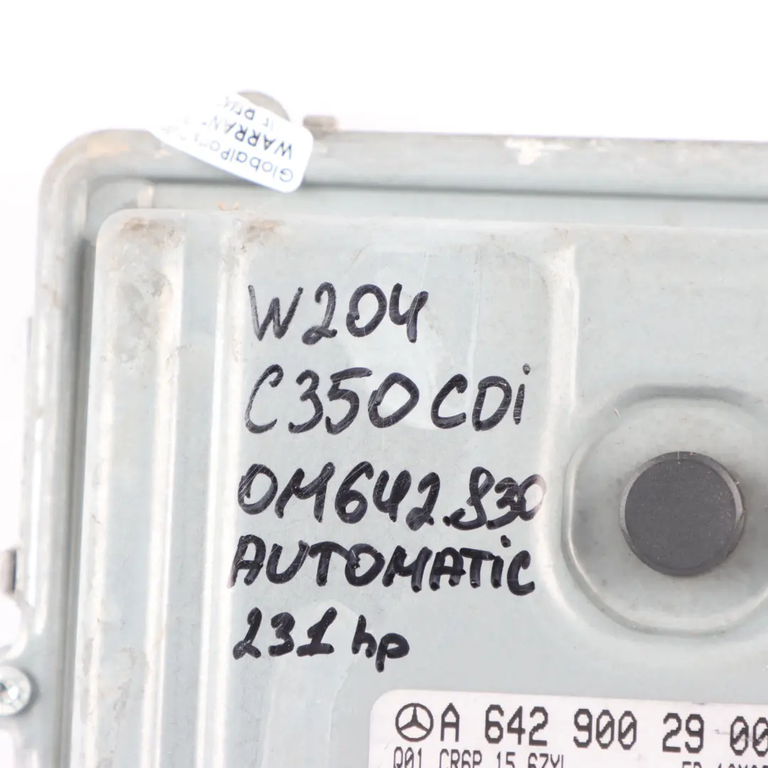 Mercedes W204 C350 CDI OM642.830 231 HP Engine Control ECU A6429002900 Automatic