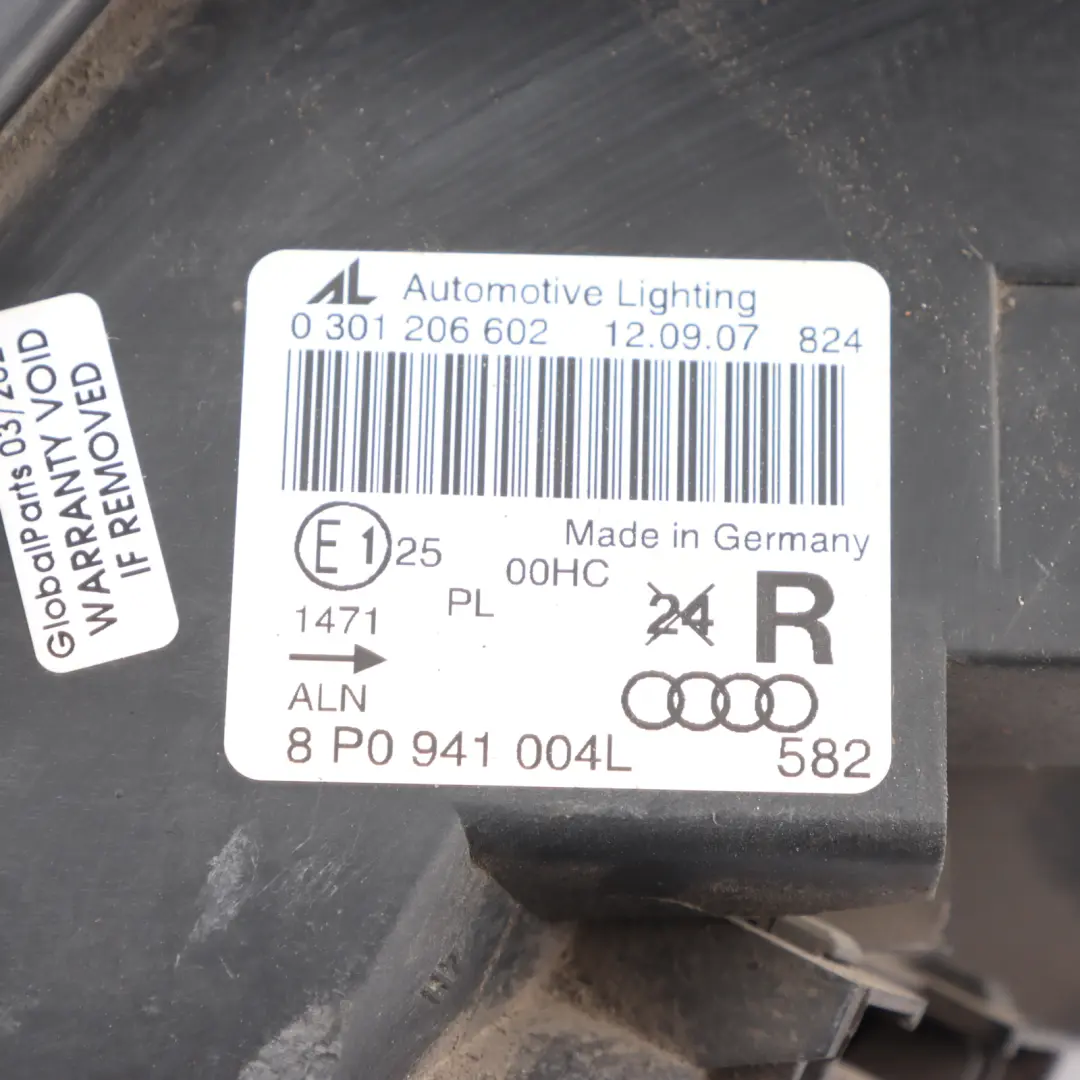 Audi A3 8P Headlight Headlamp Light Lamp Front Right O/S 8P0941004L