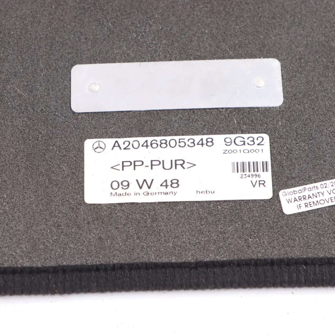 Mercedes W204 Floor Mats Interior Carpet Black Front Set A1666802648