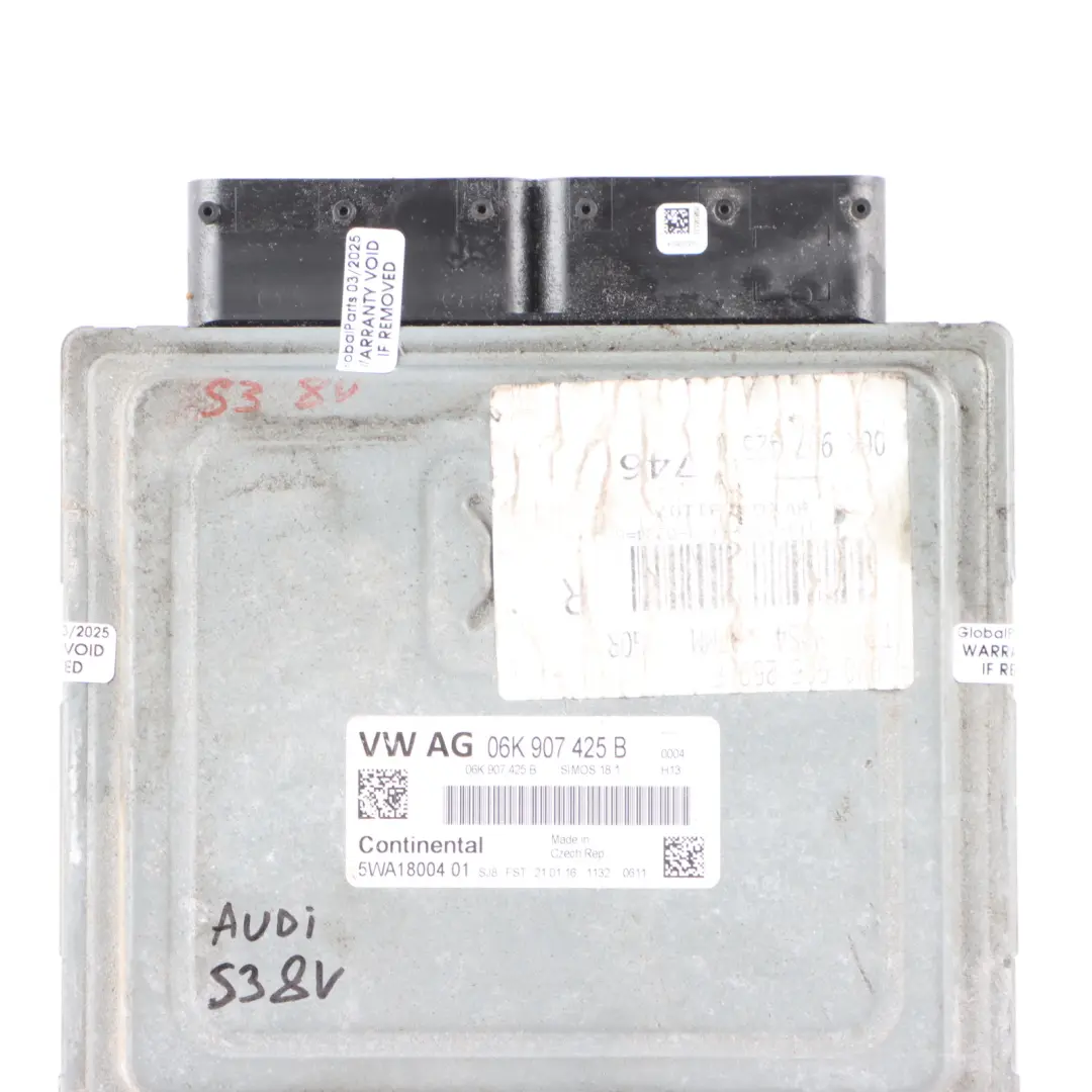 Audi S3 8V 2.0 TFSI 300HP CJXC Quattro Engine ECU 06K907425B Automatic