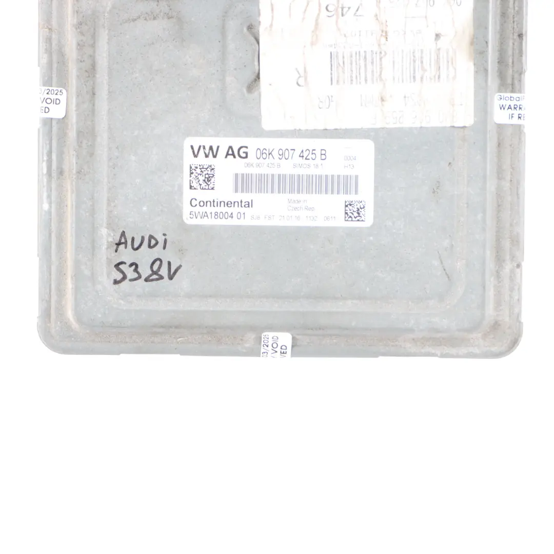 Audi S3 8V 2.0 TFSI 300HP CJXC Quattro Engine ECU 06K907425B Automatic
