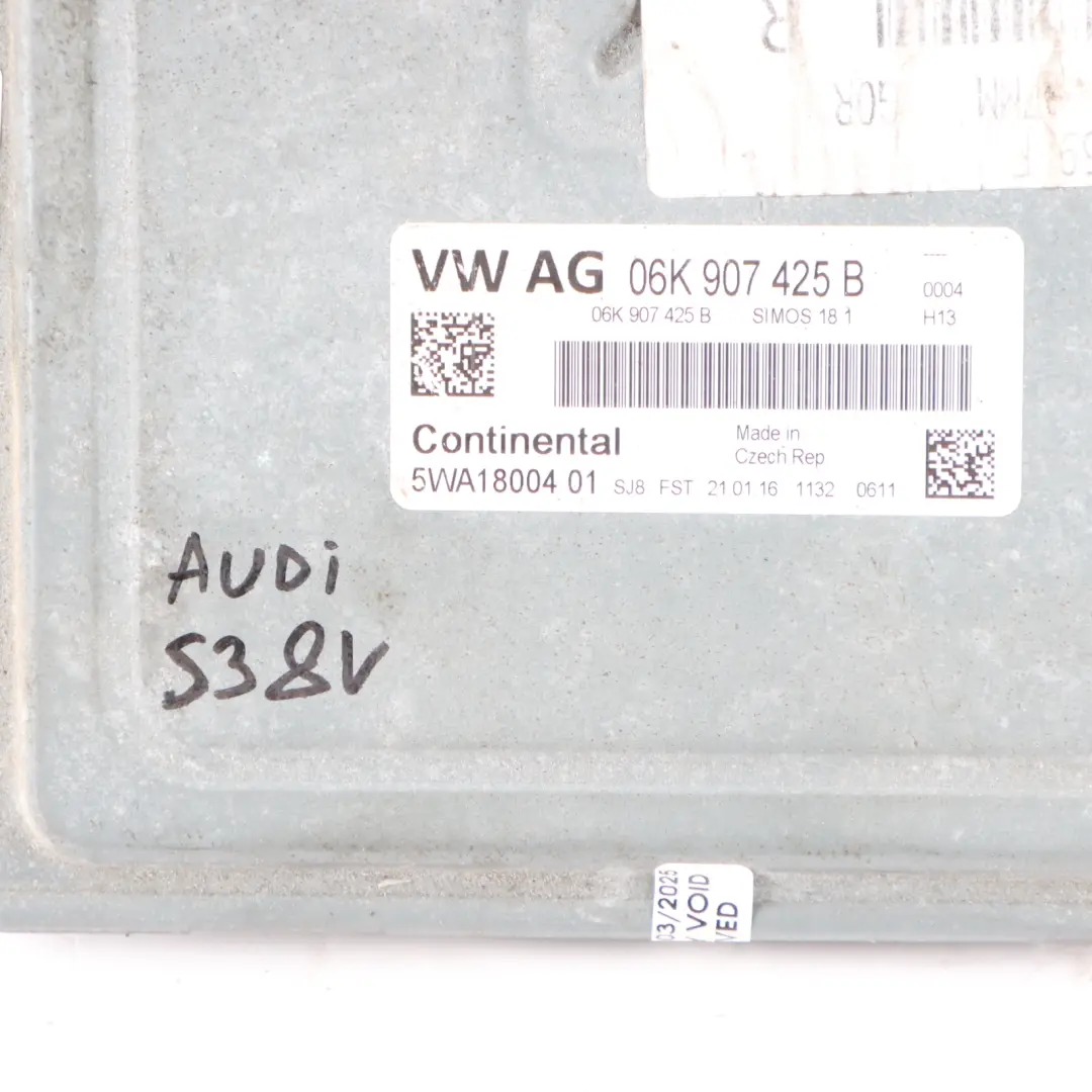 Audi S3 8V 2.0 TFSI 300HP CJXC Quattro Engine ECU 06K907425B Automatic