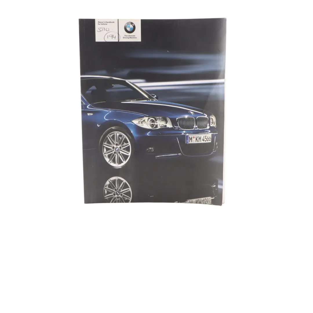 BMW E82 E88 Owner's Handbook Service Booklet Book Pouch Case Wallet 2604063