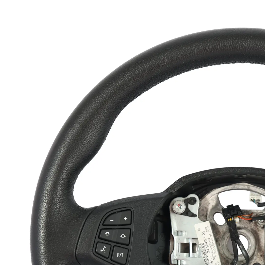 BMW X3 E83 LCI Steering Wheel Sport Black Leather Multifunction 3448457