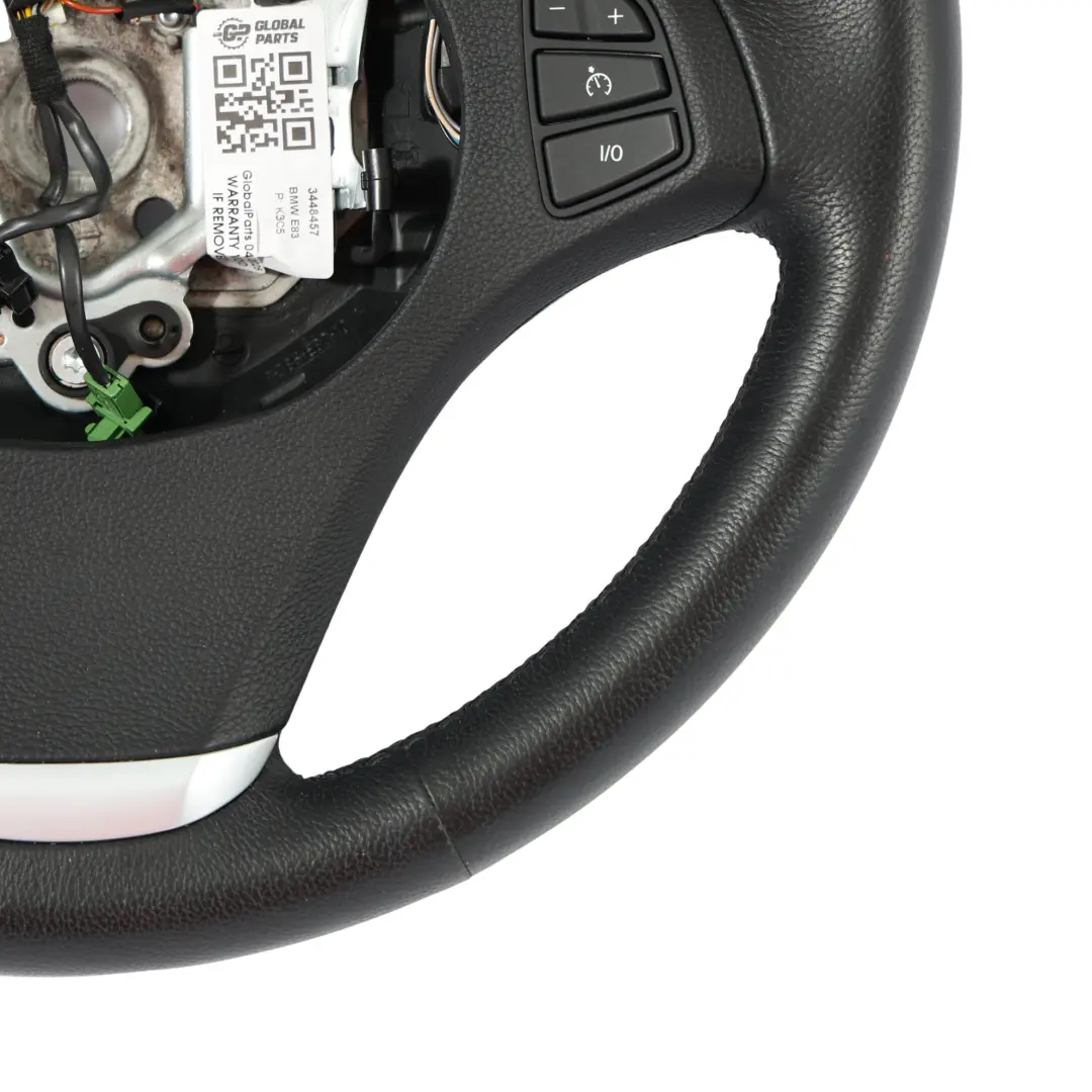 BMW X3 E83 LCI Steering Wheel Sport Black Leather Multifunction 3448457