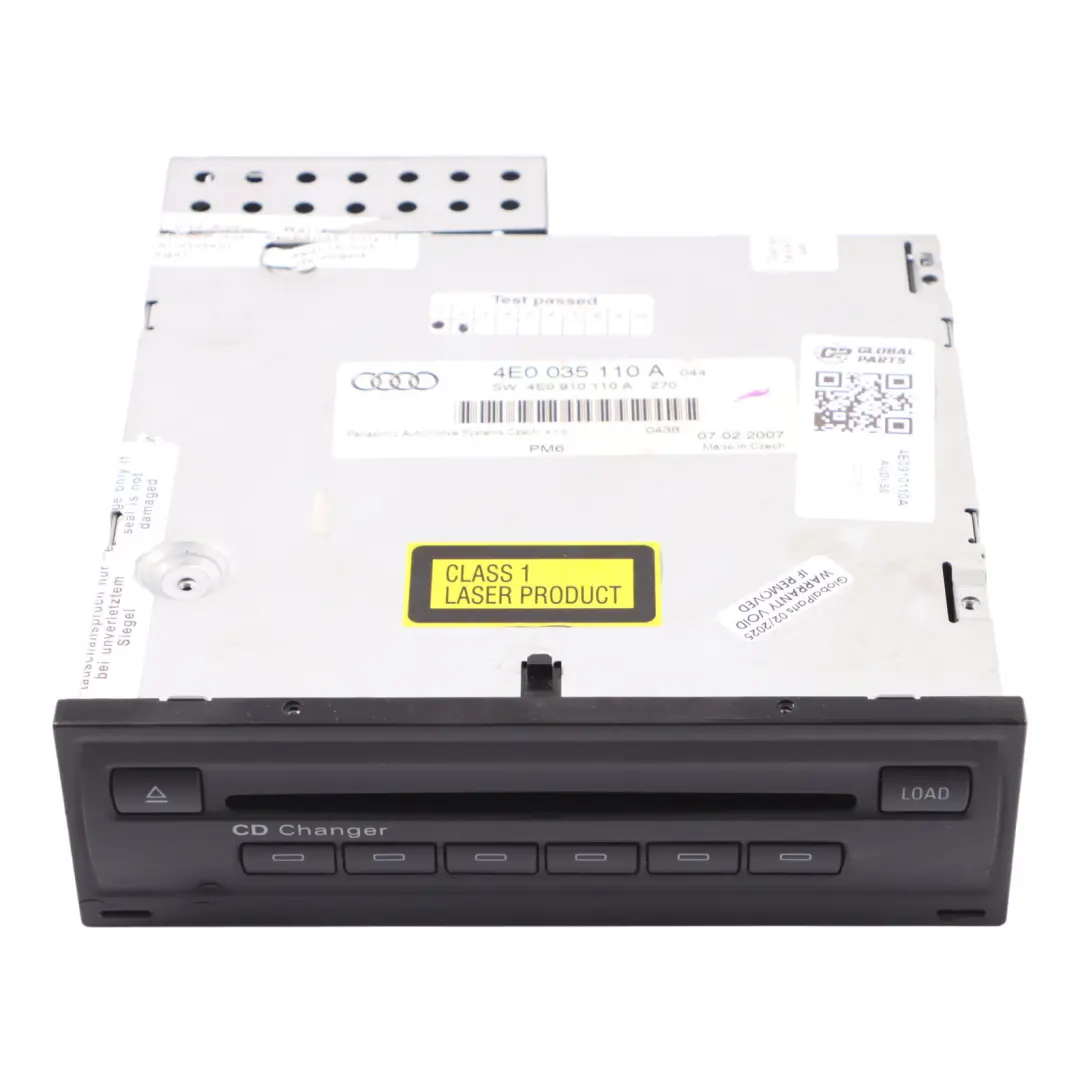 Cargador CD Audi S6 C6 A8 D3 Cargador 6 Discos Unidad Central MMI 4E0910110A