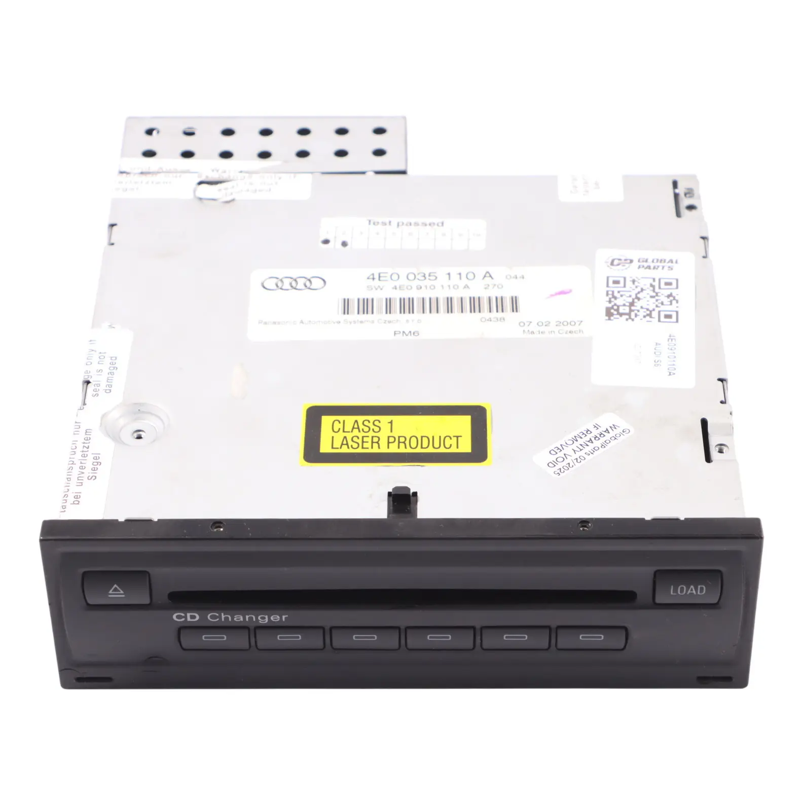 Cargador CD Audi S6 C6 A8 D3 Cargador 6 Discos Unidad Central MMI 4E0910110A