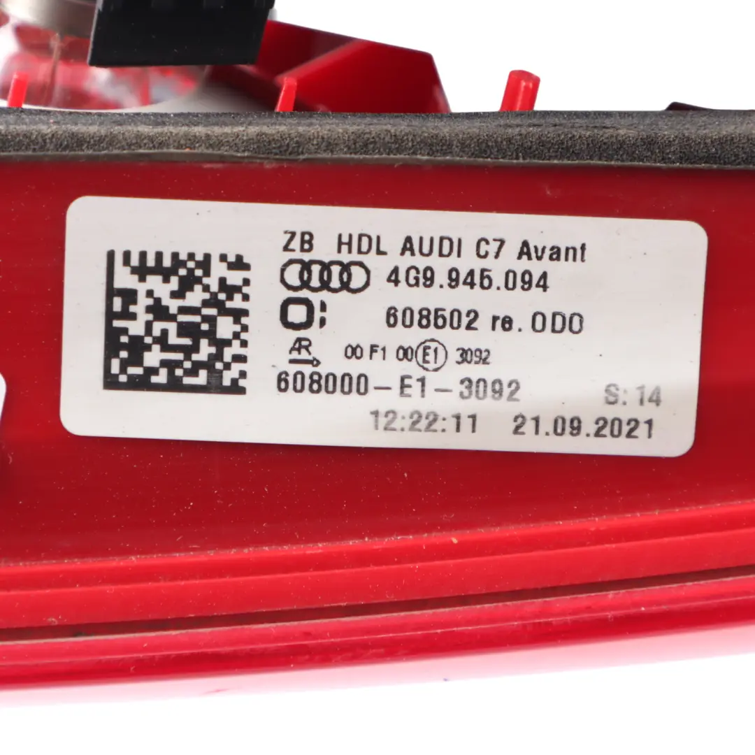 Audi A6 C7 Rear Tailgate Hatch Boot Lid Inner Light Lamp Right O/S 4G9945094