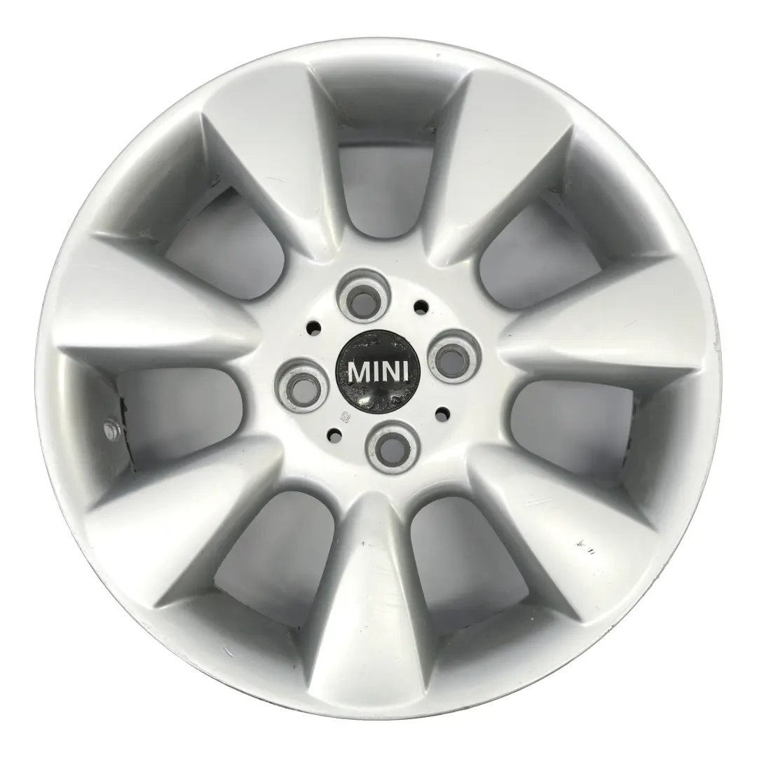 Mini R50 R52 R53 Llanta De aleacion plateada 16" 6,5J ET:48 7 radios 92 6763297