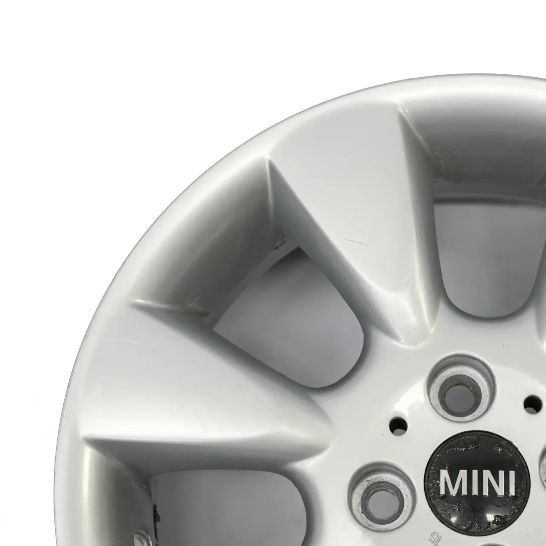 Mini R50 R52 R53 Llanta De aleacion plateada 16" 6,5J ET:48 7 radios 92 6763297