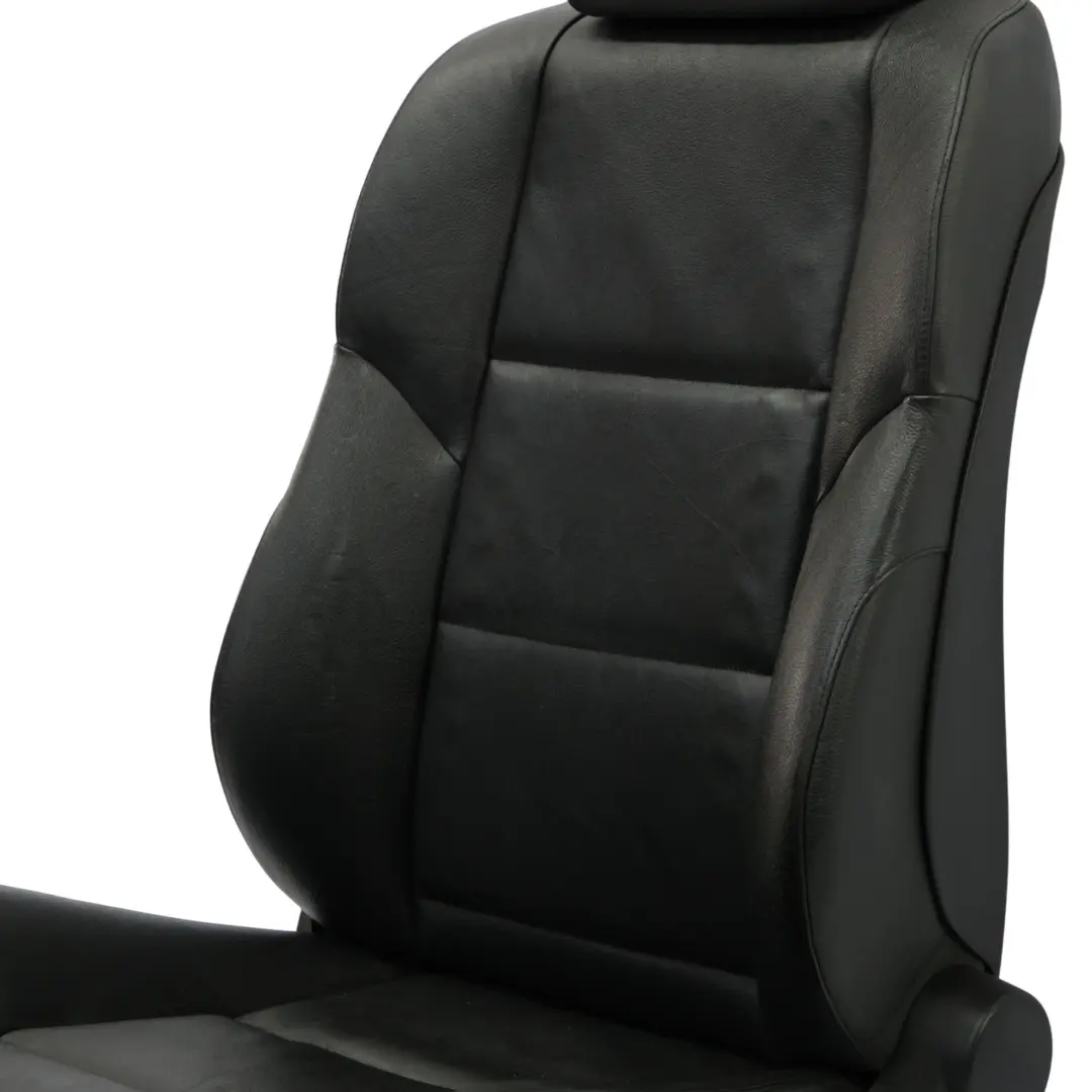 Sedile Anteriore BMW E60 E61 Sinistro Interno Riscaldato Pelle Dakota Nero