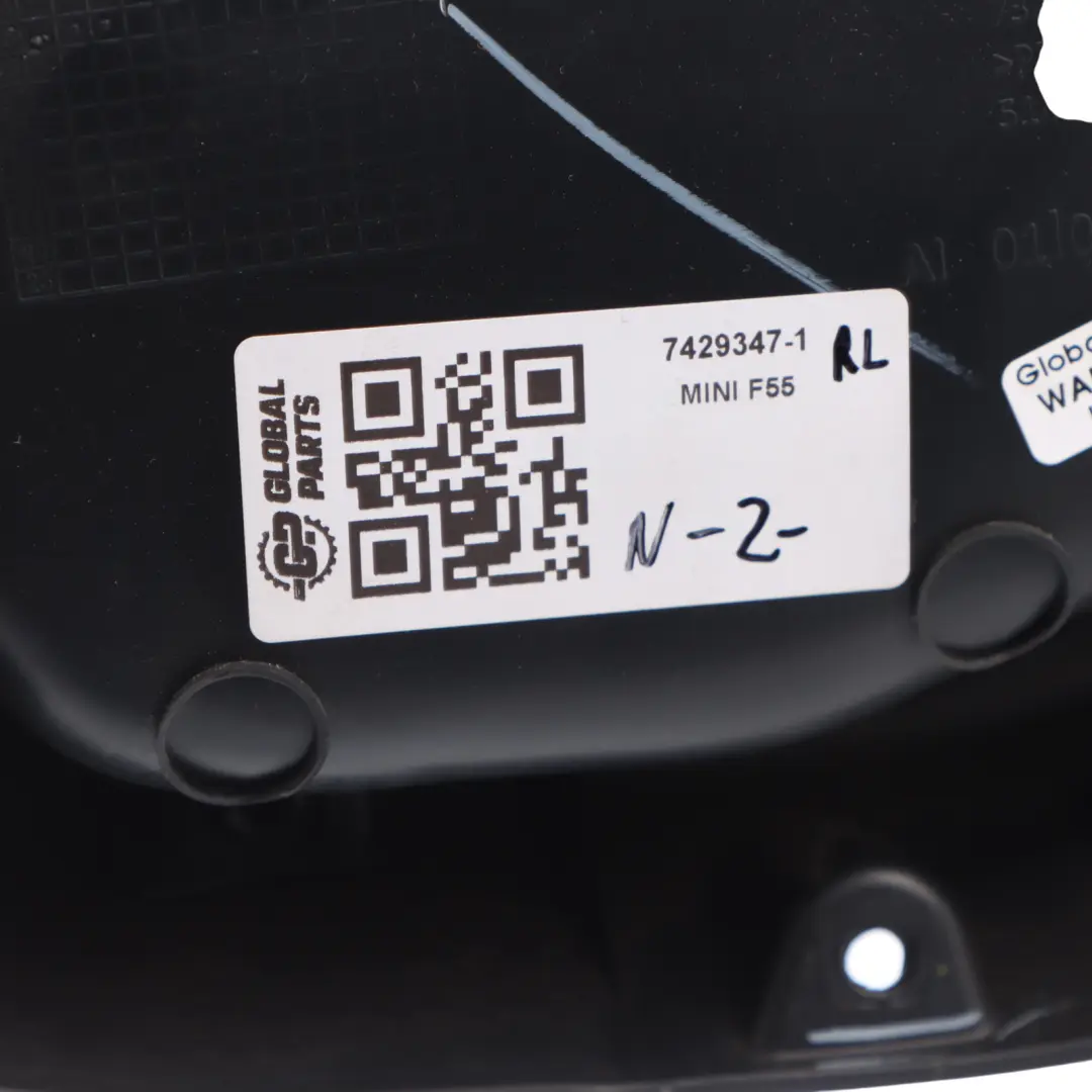 Mini F55 Door Card Rear Left N/S Lateral Trim Panel Cover Carbon Piano Black