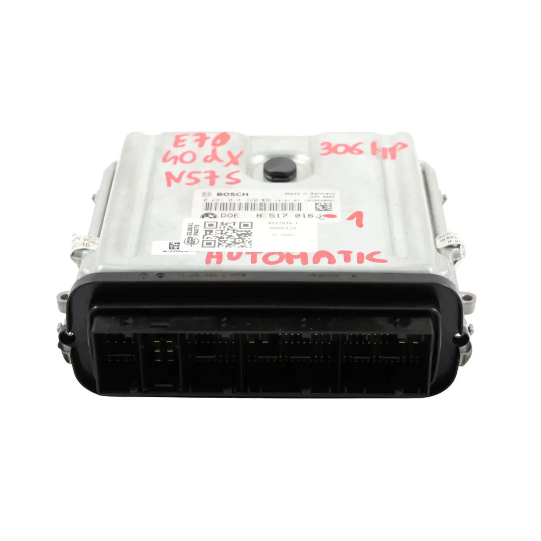 BMW X5 E70 LCI 40dX N57S 306HP Engine ECU Kit DDE 7810980 CAS3 + Key Automatic
