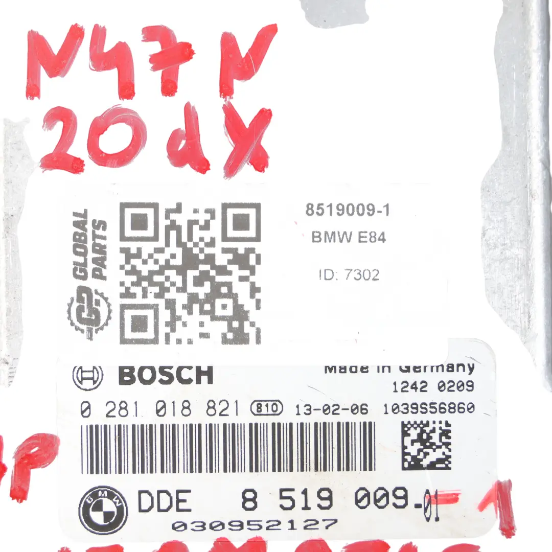 BMW X1 E84 20Dx N47N 184HP Motore ECU Kit DDE 8519009 CAS3 Chiave Automatica