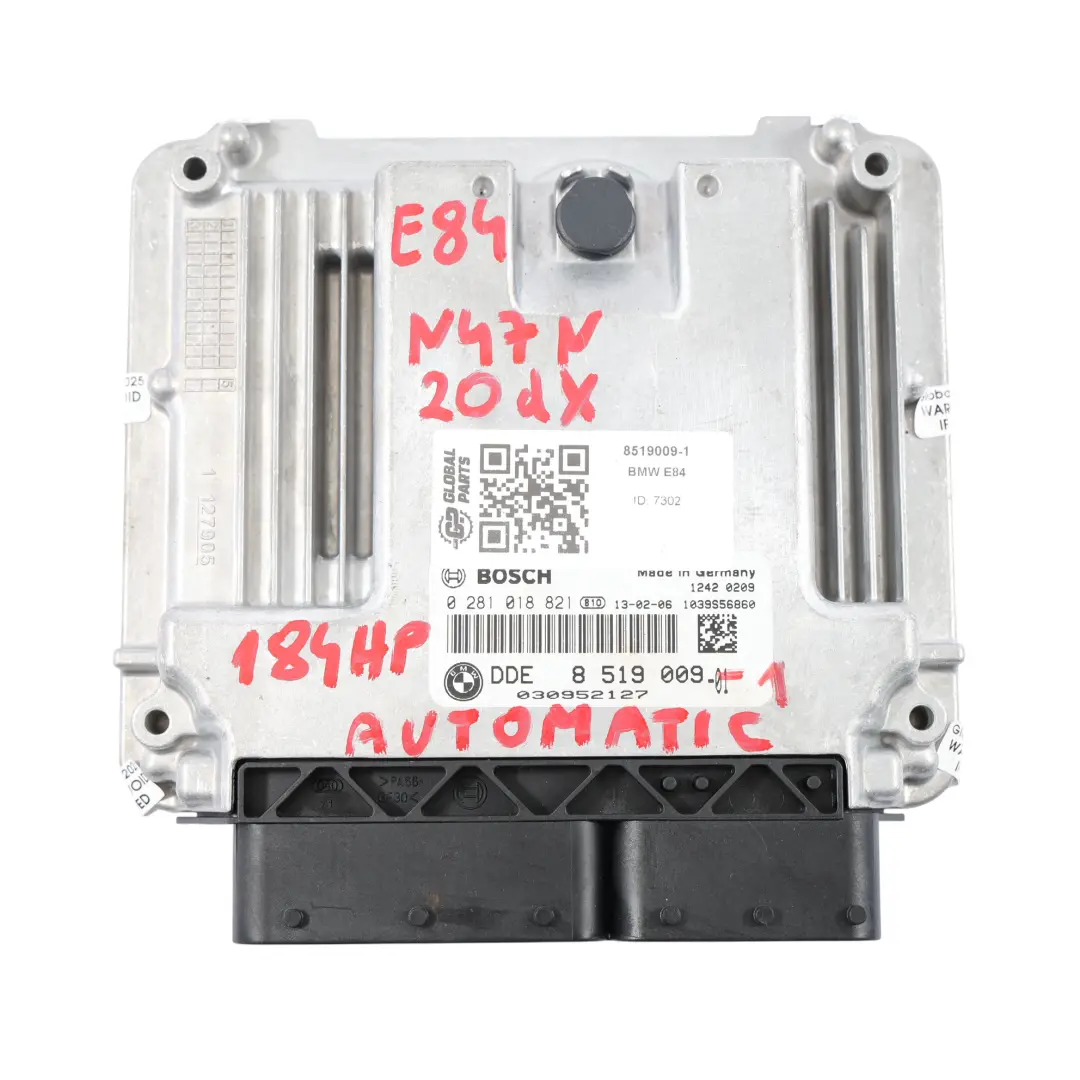 BMW X1 E84 20Dx N47N 184HP Motore ECU Kit DDE 8519009 CAS3 Chiave Automatica