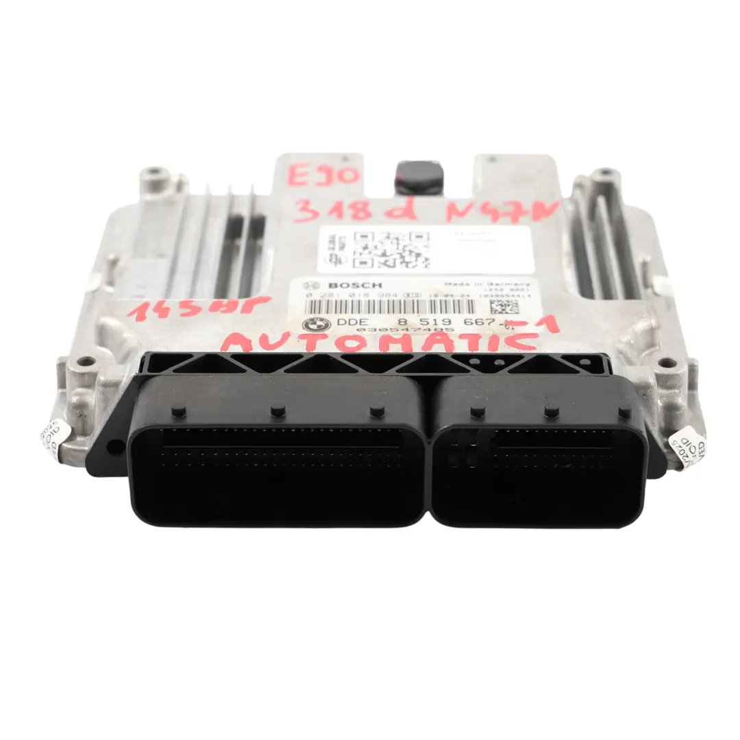 BMW E90 E91 LCI N47N 318D 143HP Motore ECU Kit DDE CAS3 + Chiave 8512047