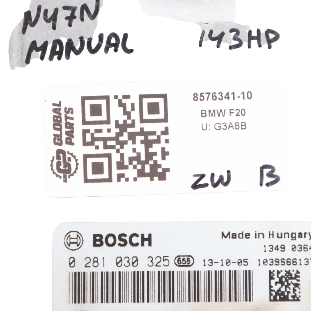 BMW F20 F21 F30 F31 118d 318d 143HP N47N ECU Kit DDE 8576341 + Key + FEM + Lock