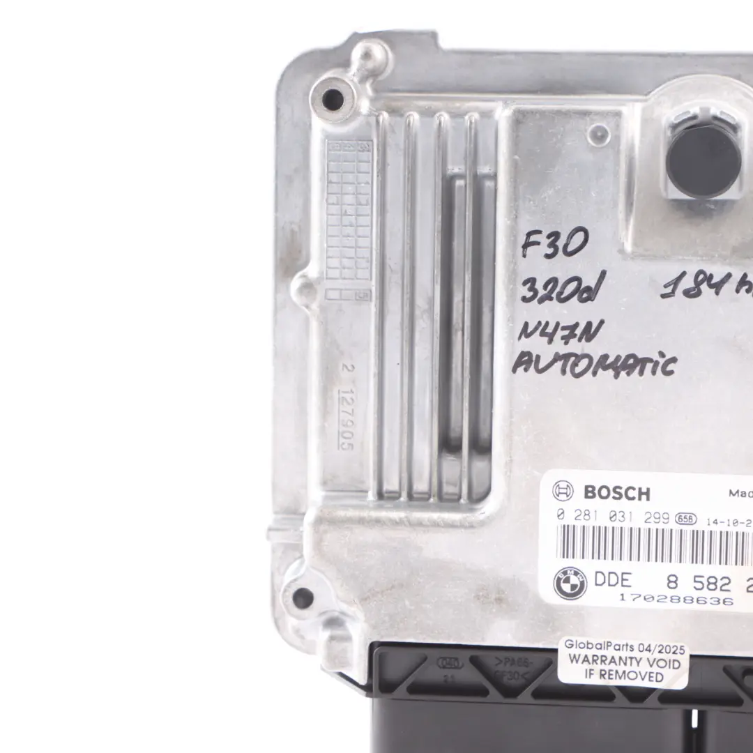 BMW F30 F32 F34 GT 320d 420d N47N 184HP Engine Module Unit ECU DDE 8582279
