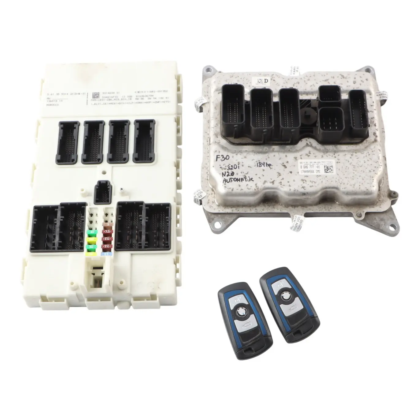 BMW F30 320iX N20 ECU Kit Engine Control Unit DME 8606777 Key FEM Automatic