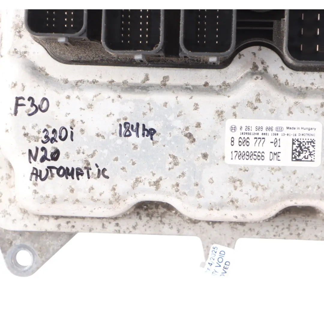 BMW F30 320iX N20 ECU Kit Engine Control Unit DME 8606777 Key FEM Automatic