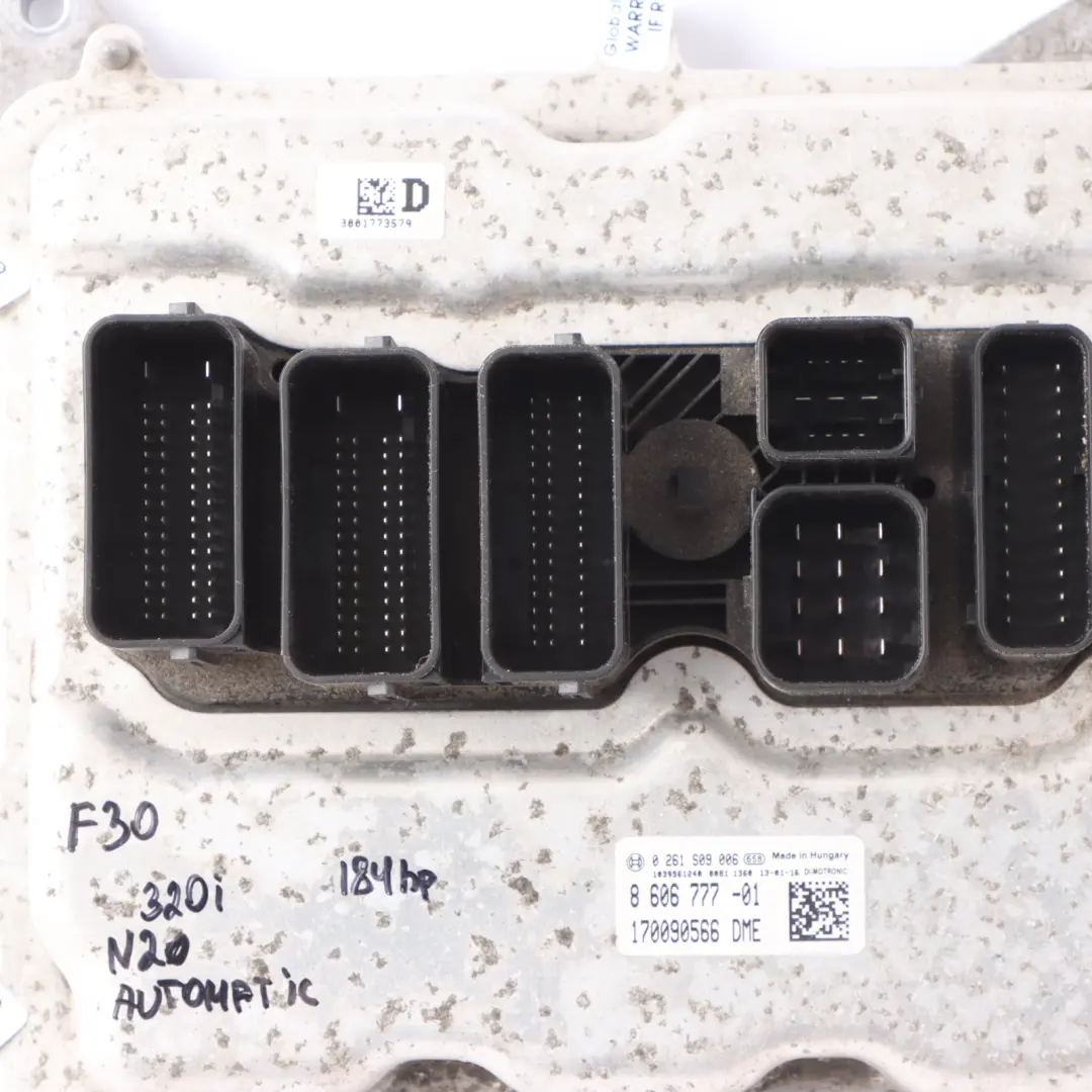 BMW F30 320iX N20 ECU Kit Engine Control Unit DME 8606777 Key FEM Automatic