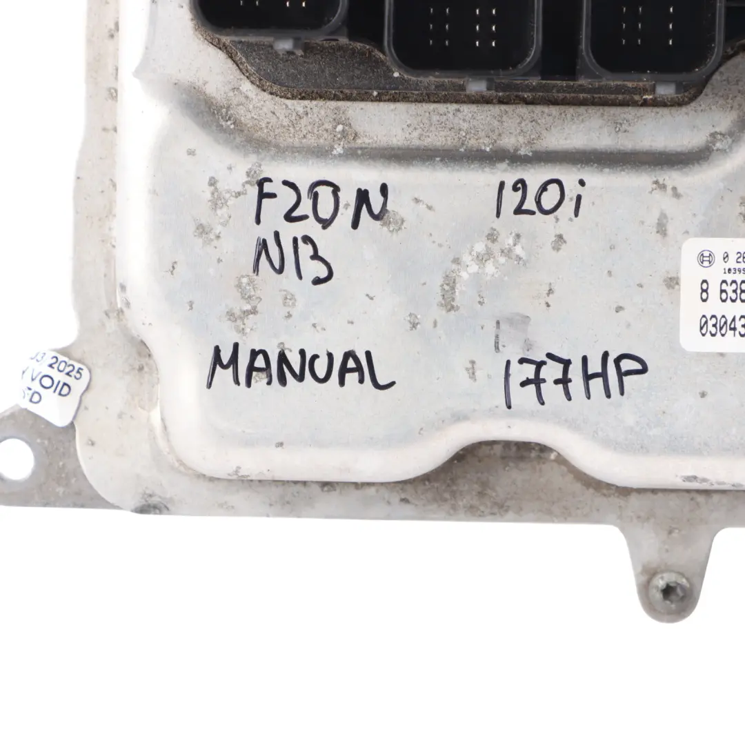 BMW F20 F21 LCI 120i 177HP N13 Engine Control Module ECU DME 8638198 Manual