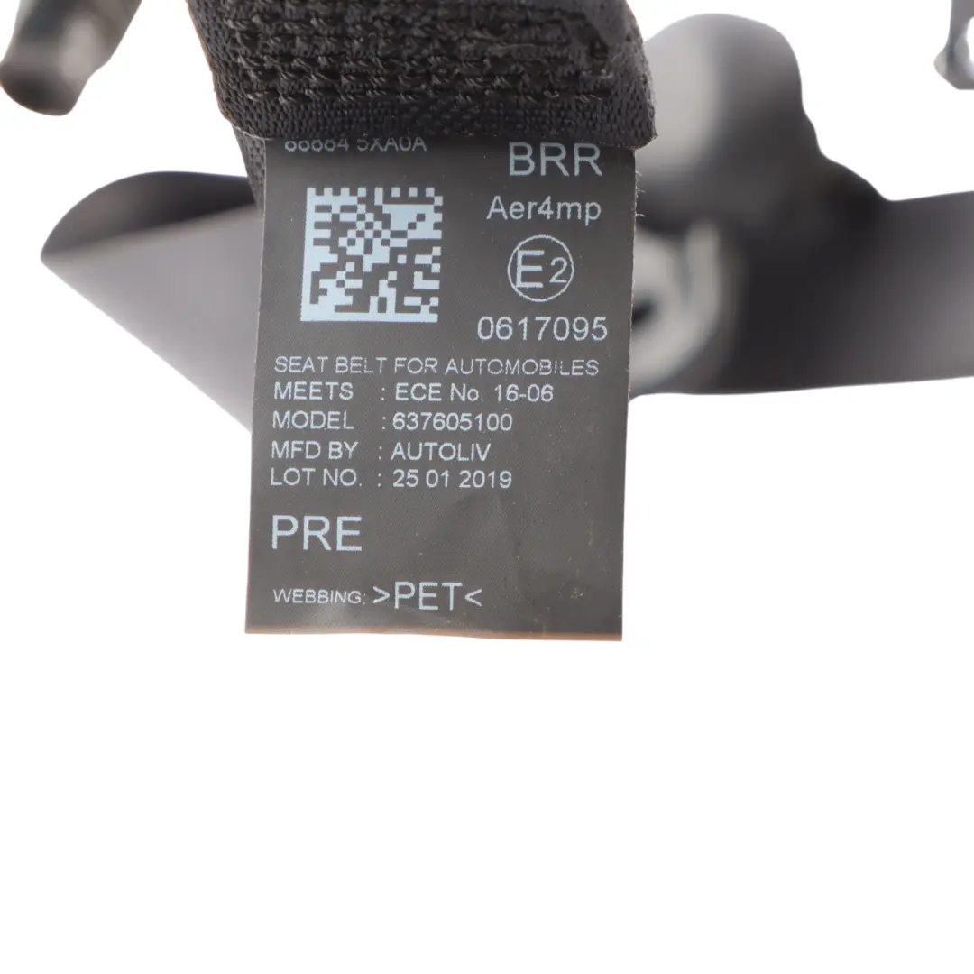 Mercedes W470 Seat Belt Rear Right O/S Safety Belt Black 637605100 
