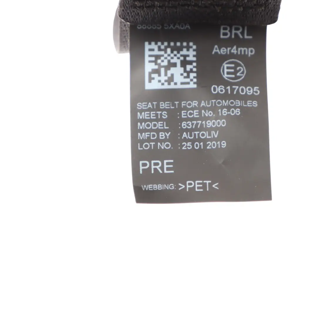 Mercedes W470 Seat Belt Rear Left N/S Safety Belt Black 637719000