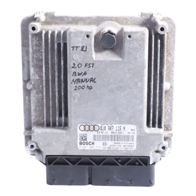 Audi TT 8J 2.0 TFSI BWA 200HP Engine Control Module ECU 8J0907115N Manual