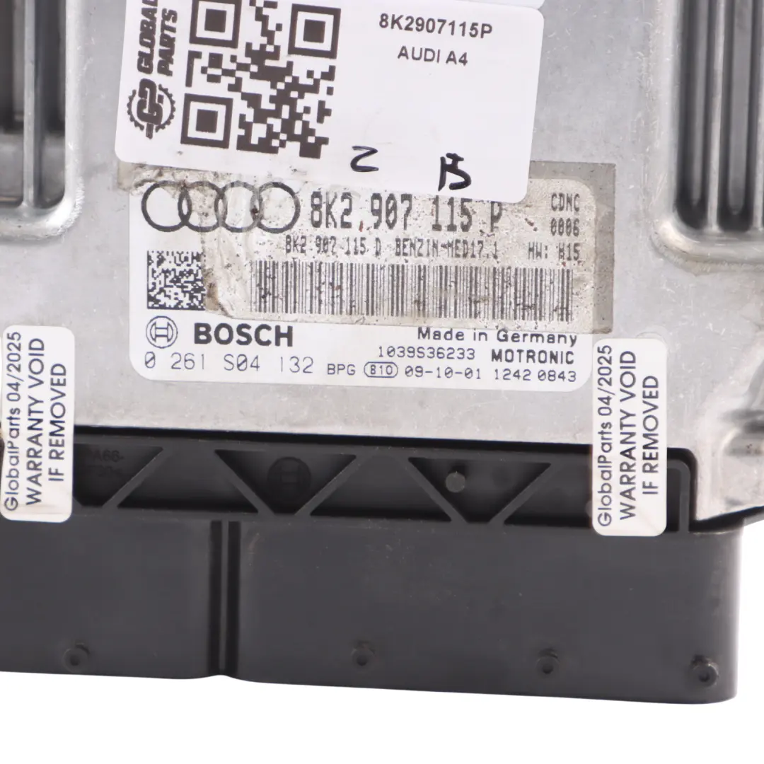 Audi A5 8T A4 B8 8K 2.0 TFSI CDNC Quattro 211HP Engine Module ECU 8K2907115P