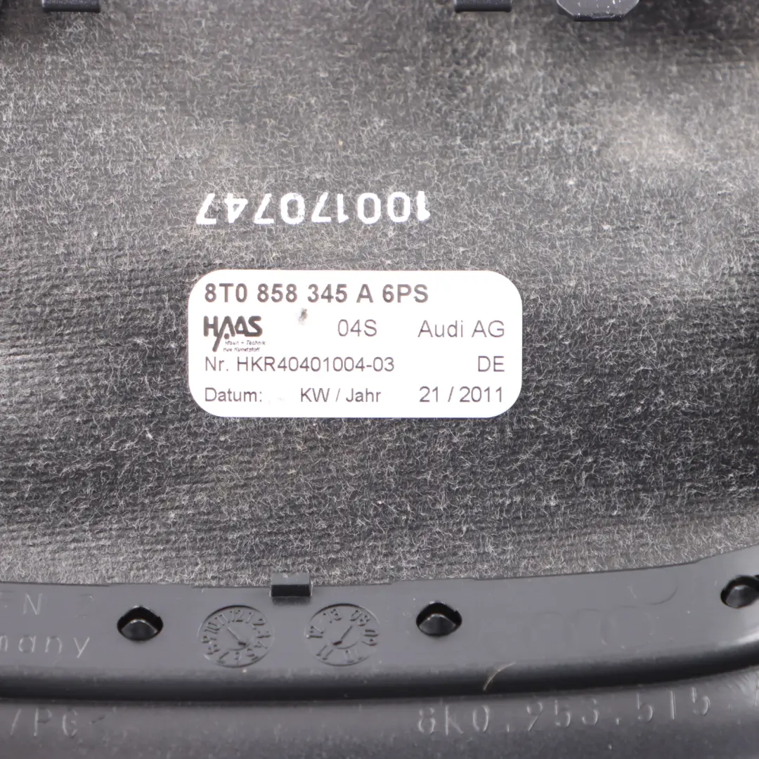 Audi A5 S5 8T Steering Column Upper Cover Trim Panelling 8T0858345A