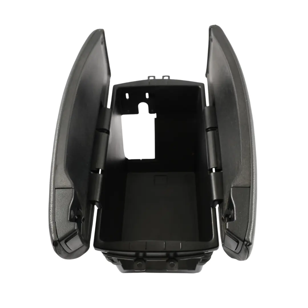 BMW X5 X6 E70 E71 Centre Armrest Front Middle Storage Leather Black 9115081