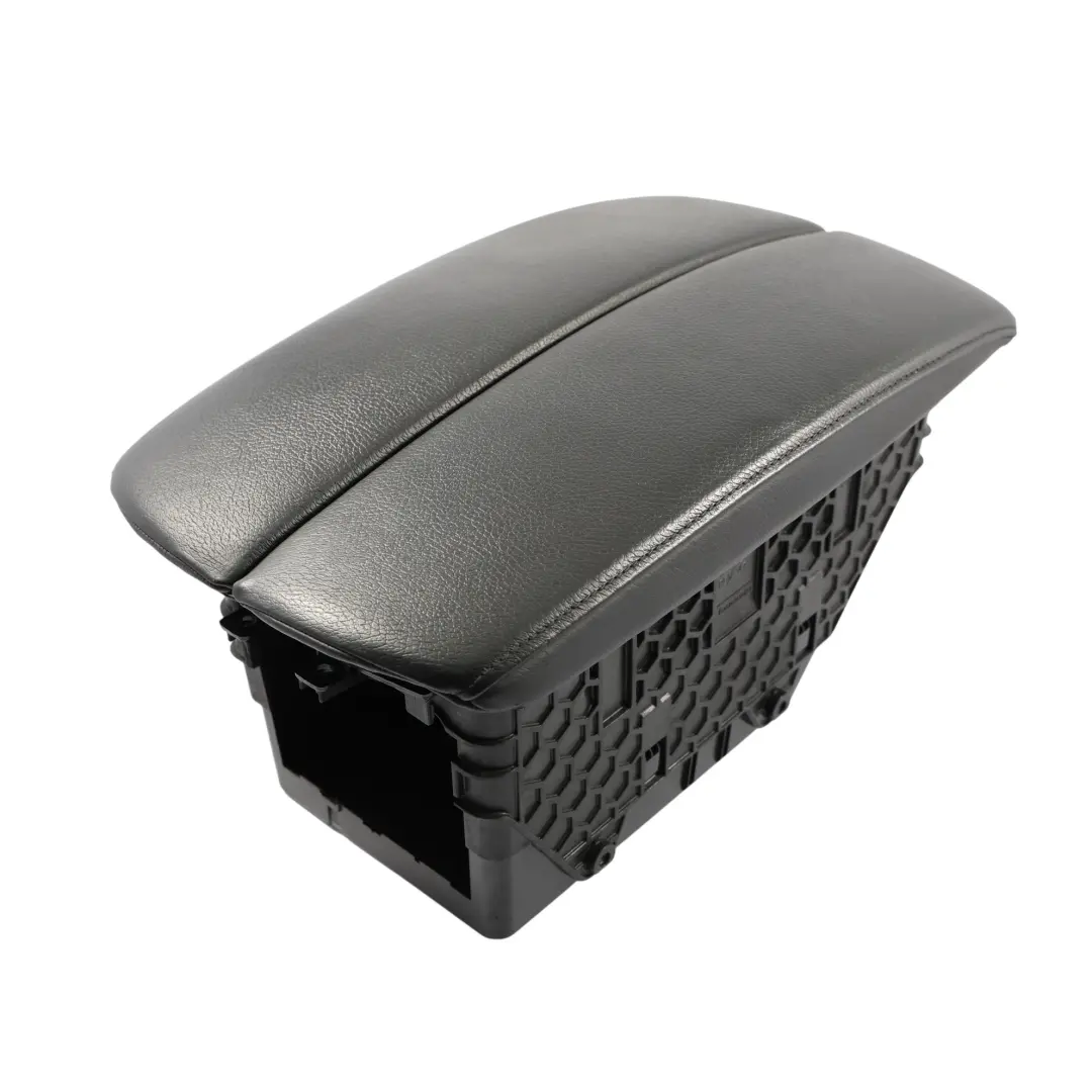 BMW X5 X6 E70 E71 Centre Armrest Front Middle Storage Leather Black 9115081