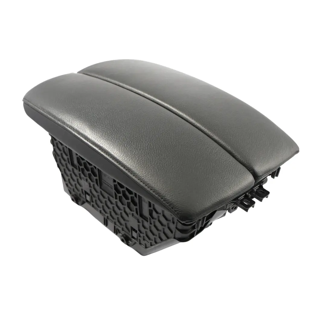 BMW X5 X6 E70 E71 Centre Armrest Front Middle Storage Leather Black 9115081