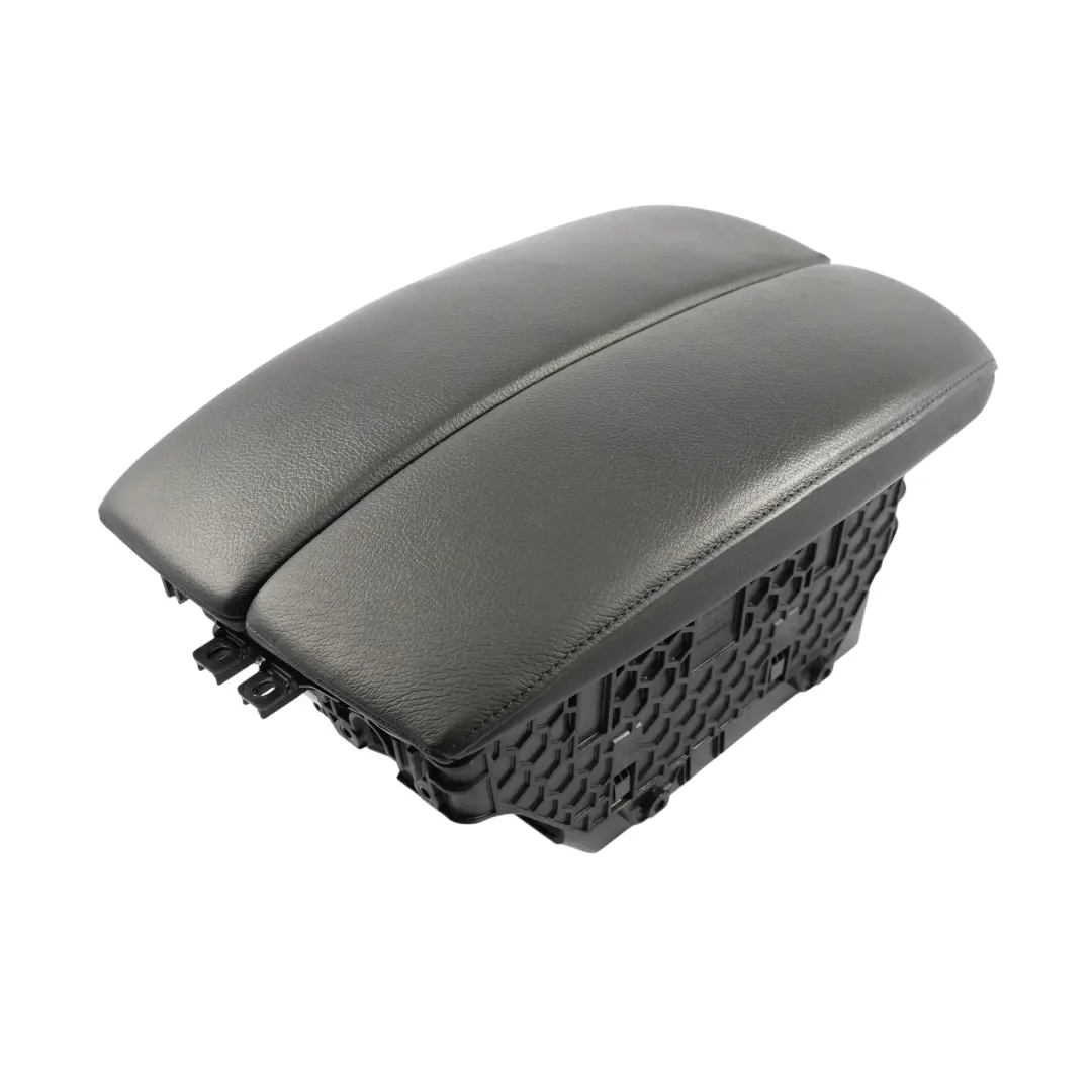 BMW X5 X6 E70 E71 Centre Armrest Front Middle Storage Leather Black 9115081