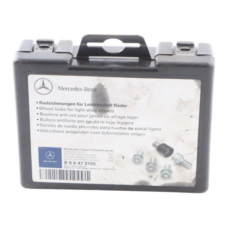 Mercedes W169 W204 W211 Wheel Bolts Rear Front Box Set B66470155
