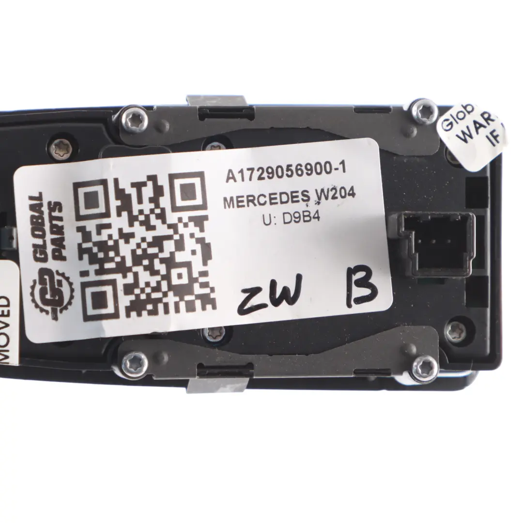 Mercedes W204 Coupe Window Lifter Switch Driver's Side Power Fold A1729056900